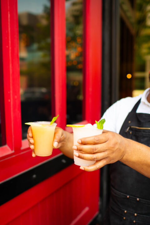 Person with Cocktails