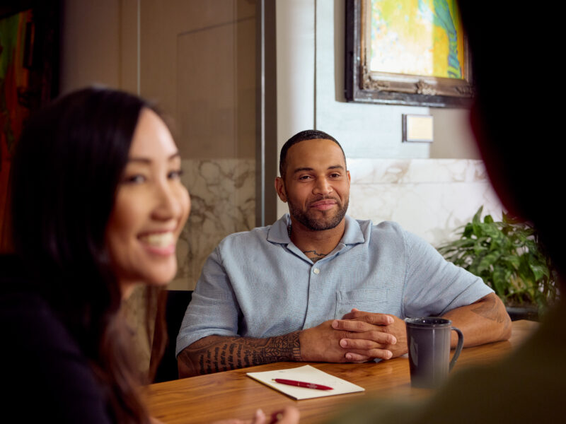 people in a business meeting