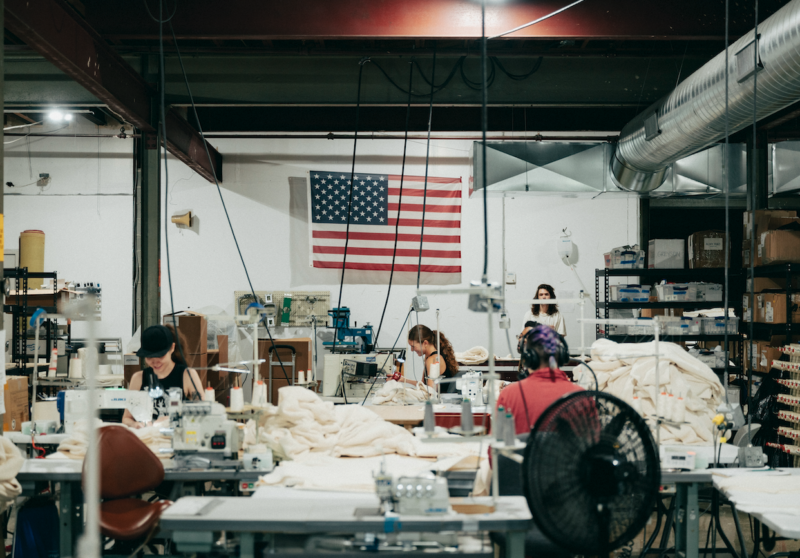 room where many people are working on upholstery
