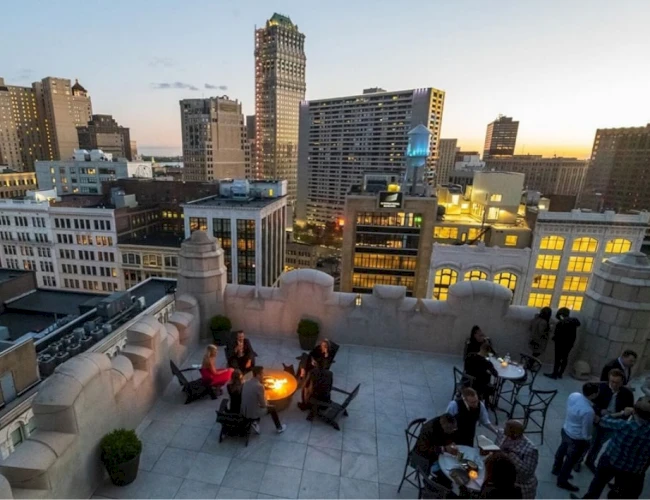 rooftop at The Monarch Club in Detroit